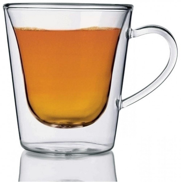 Bredemeijer filiżanki szklanki izolowane podwójne ścianki 2x220 ml. B-1440