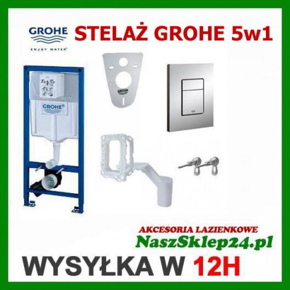 GROHE STELAŻ 3944900--38827  RAPID 5w1  PRZYCISK SKATE Matowy  z  Fresh--