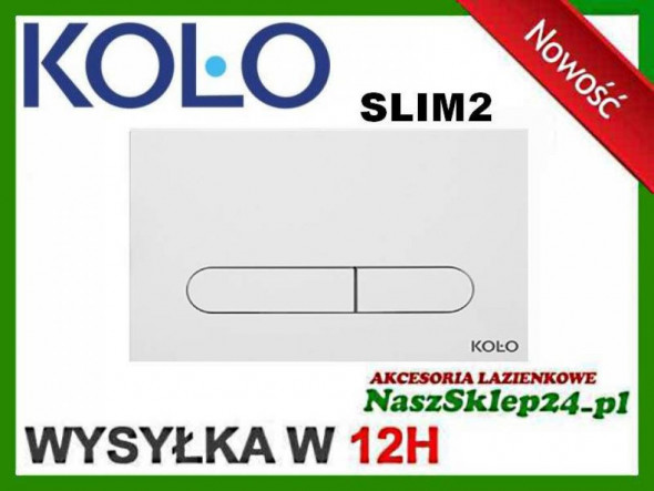 Koło 94183-001 Przycisk spłukujący do stelaża SLIM2  BIAŁY  -SZYBKA  WYSYŁKA
