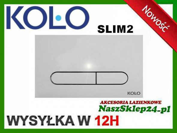 Koło 94183-002 Przycisk spłukujący do stelaża SLIM2  CHROM  -SZYBKA  WYSYŁKA