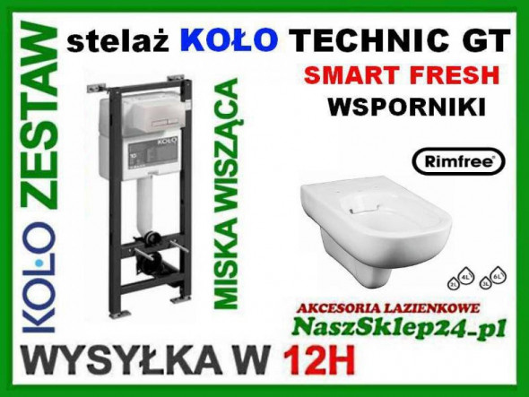 KOŁO 99367 Zestaw TECHNIC GT SMART FRESH 99440 + TRAFFIC MISKA WC RIMFREE  + L93120