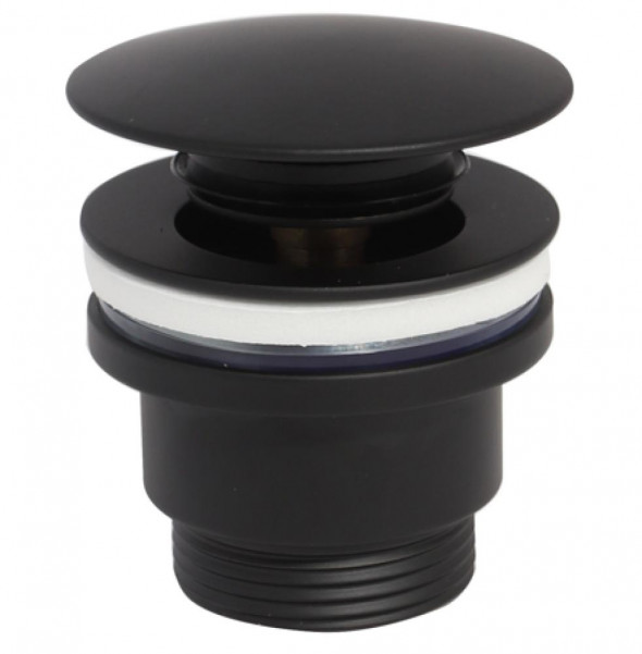 Korek Umywalkowy KLIK KLAK Uniwersalny Czarny do Umywalki Z przelewem i Bez Przelewu