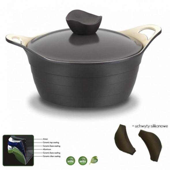 Korkmaz Garnek Ceramiczny Natura 5.5L A1451