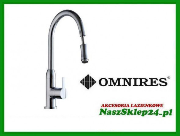 OMNIRES BATERIA ZLEWOZMYWAKOWA KUCHENNA WYCIĄGANA WYLEWKA CLIP 2008 NS
