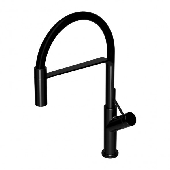 OMNIRES Bateria zlewozmywakowa VITA  CZARNA  WYPINANA  wylewka --