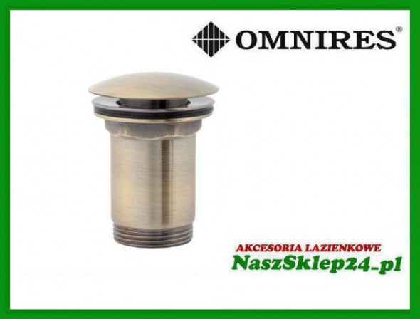 OMNIRES KOREK KLIK-KLAK BRĄZ ANTYCZNY A706 BR DO UMYWALKI