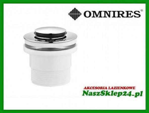 OMNIRES KOREK UMYWALKOWY  KLIK-KLAK A47 CHROM DO CIENKIEJ I NABLATOWEJ  UMYWALKI
