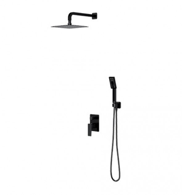 OMNIRES PARMA zestaw prysznicowy podtynkowy Czarny MAT