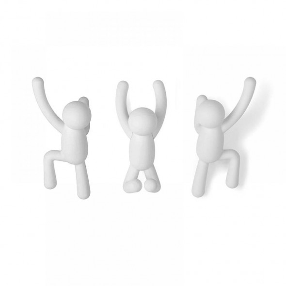 Umbra Wieszak Buddy 3 haczyki biały --SZYBKA  WYSYŁKA