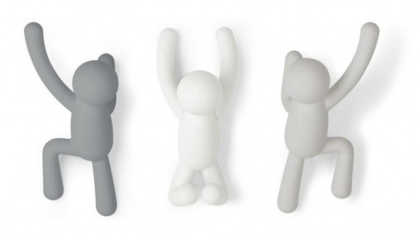 Umbra Wieszak Buddy 3 haczyki szaro-białe --SZYBKA  WYSYŁKA