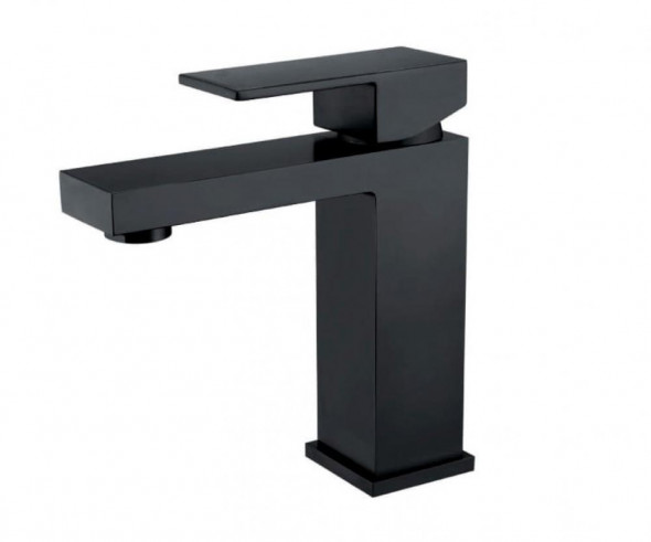 VELDMAN QUADRO bateria umywalkowa niska czarna