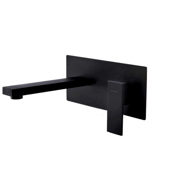 VELDMAN QUADRO bateria umywalkowa ścienna czarna