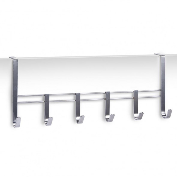 Zeller Wieszak na drzwi 6 haczyków 51 cm chrom 13897