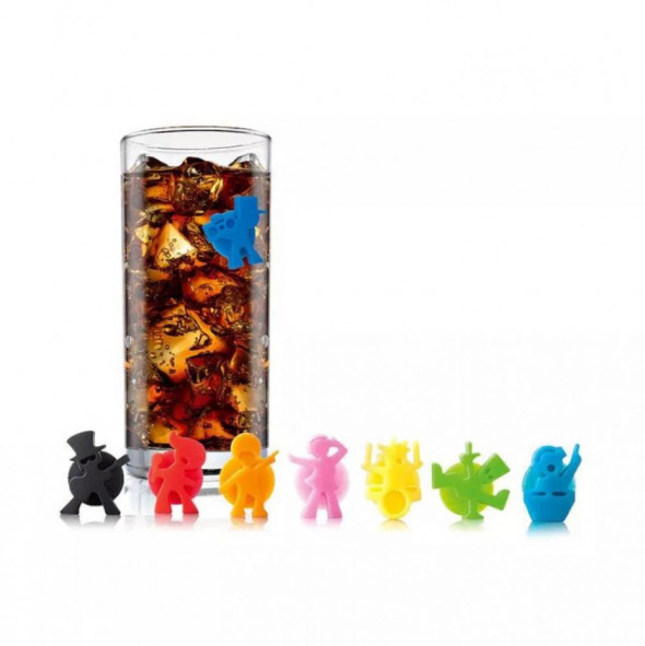 Znaczniki na szklanki i kieliszki 8 szt VacuVin 18865612