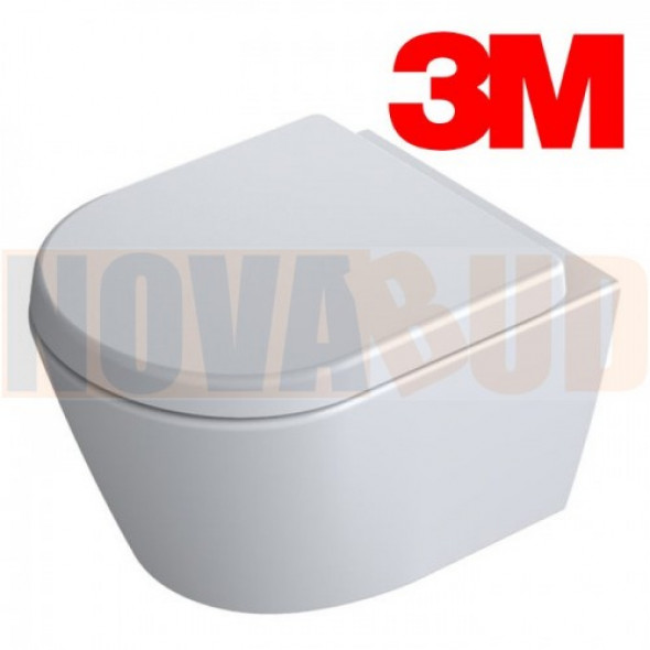 Alterna Opus Miska WC wisząca 52,5x35,9cm z powłoką easy clean 3M, biała ALTN-965927