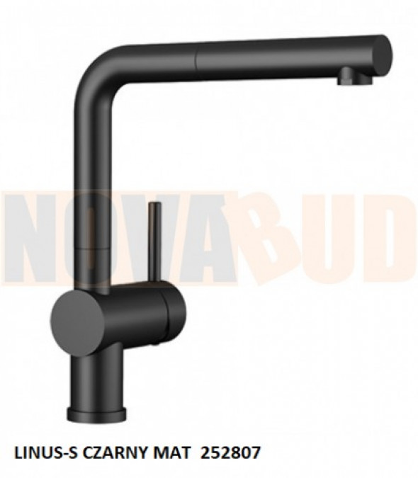 BLANCO LINUS-S Czarny mat wyciągana wylewka 525807