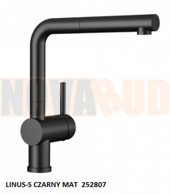 BLANCO LINUS-S CZARNY MAT wyciągana wylewka 525807