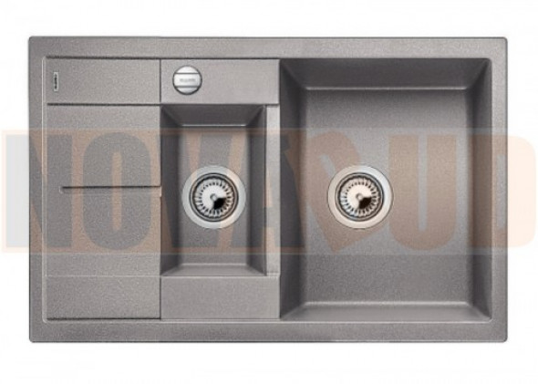 BLANCO METRA 6 S Compact ALUMETALIK Silgranit PuraDur z korkiem automatycznym 513553
