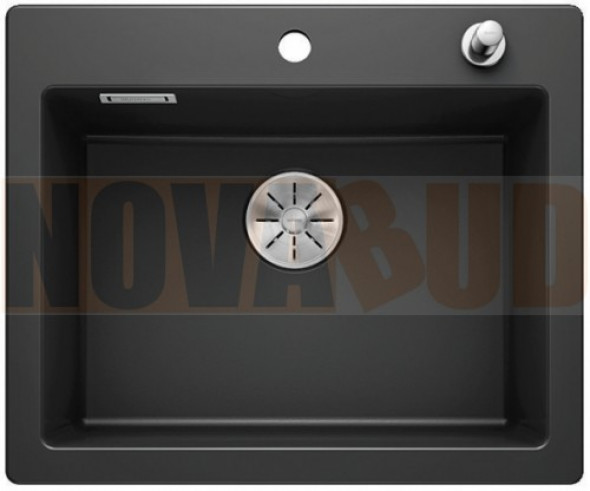 Blanco PALONA 6 C Z A R N Y Ceramika PuraPlus, korek auto., InFino zlewozmywak 524738