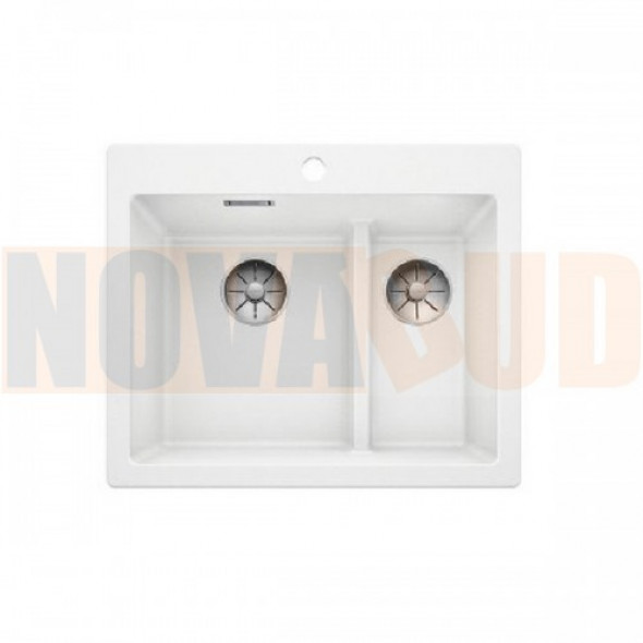 Blanco PLEON 6 Split biały Silgranit® PuraDur® Zlewozmywak 521693