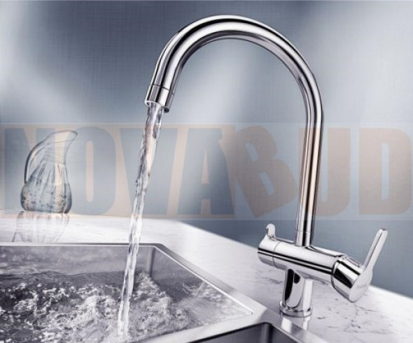 BLANCO TRIMA Chrom 2 w 1: woda z wodociągu i woda uzdatniona 520840