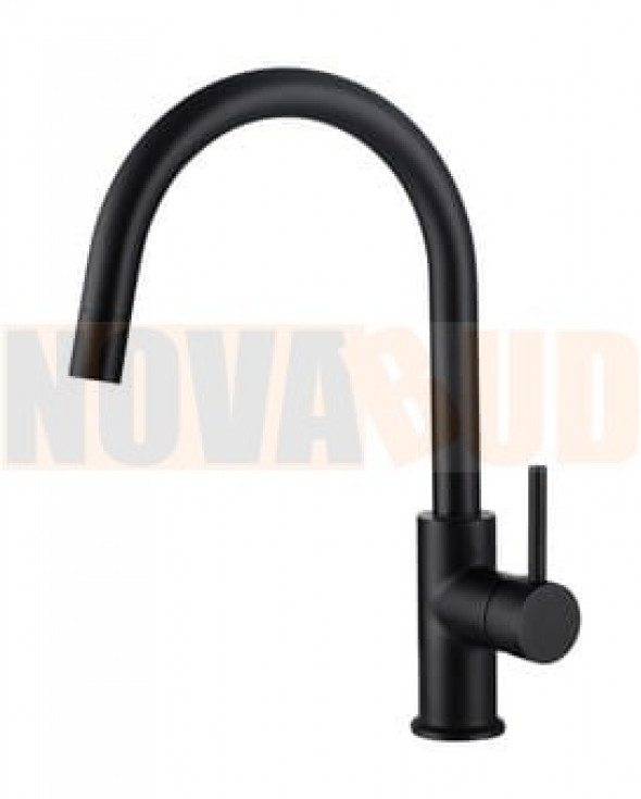 Blue Water PLAZA bat.kuchenna wyc.wylewka czarny mat 5901730615791