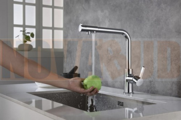 Blue Water Royal - chrom dwuobwodowa BATERIA Z PODŁĄCZENIEM DO WODY FILTROWANEJ 5901730616279