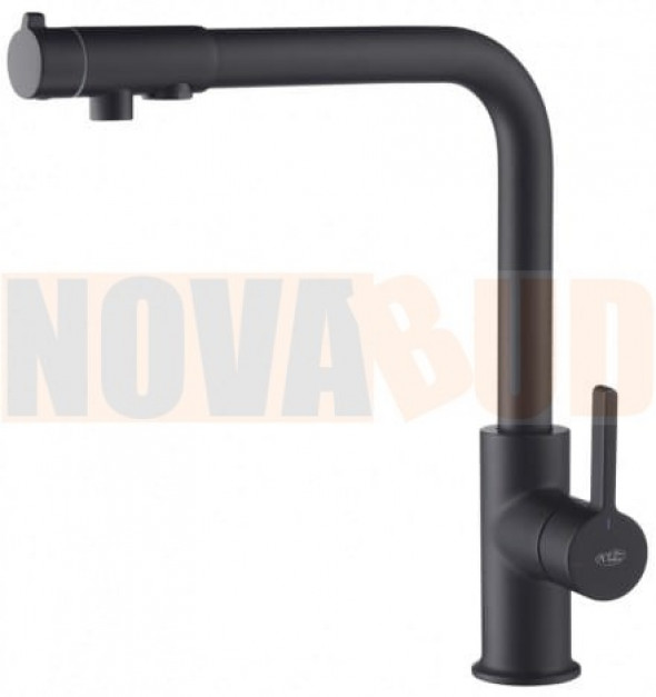 Blue Water Royal - czarny mat dwuobwodowa BATERIA Z PODŁĄCZENIEM DO WODY FILTROWANEJ 5901730616286