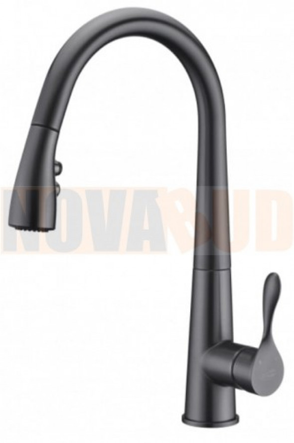 Blue Water Stabili grafit (Gun Metal) Bateria kuchenna z wyciąganą wylewką 5901730615944