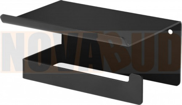 Deante Mokko Uchwyt na papier toaletowy z półką Nero czarny ADM N221