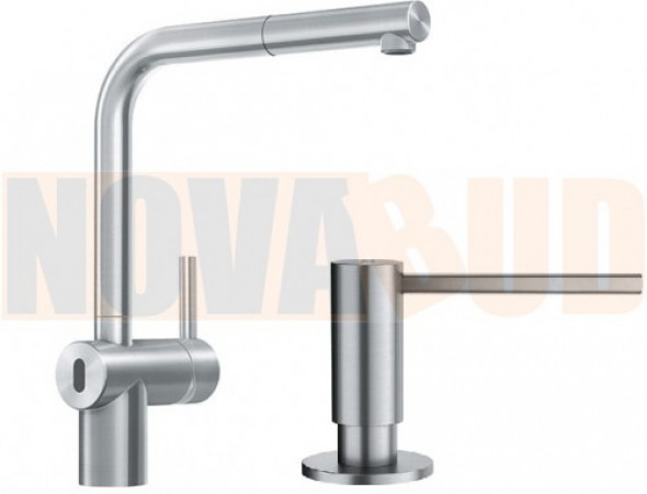 Franke Atlas Neo SENSOR b. kuchenna stal szlachetna + DOZOWNIK ATLAS STAL SZLACHETNA 112.0625.483 + 115.0625.523