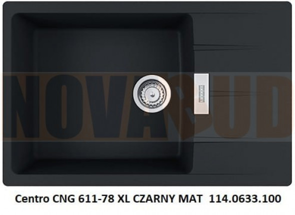 Franke Centro CNG 611-78 XL zlew Fragranit+ Czarny mat 114.0633.100