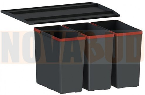 FRANKE EasySort 600-3-0 Sortownik odpadów z półką, 3 pojemniki 121.0494.192