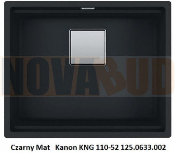 FRANKE STUDIO KANON KNG 110-52 CZARNY MAT fragranit do podbudowy 125.0633.002