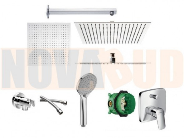Hansgrohe LOGIS zestaw natryskowy podtynkowy + REA 25 cm kwadratowa 71405000/25kw