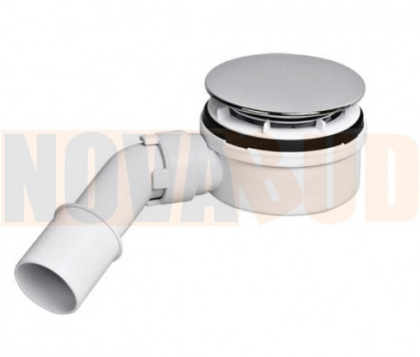 McAlpine syfon brodzikowy czyszczony od góry 90mm niski chrom HC2730LCPN-PB