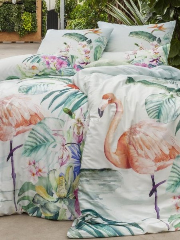 Estella pościel bawełniana satynowa Flamingo 4728 200x220