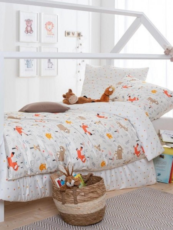 Estella pościel mako-jersey dla chłopca kremowa 6786 100x135