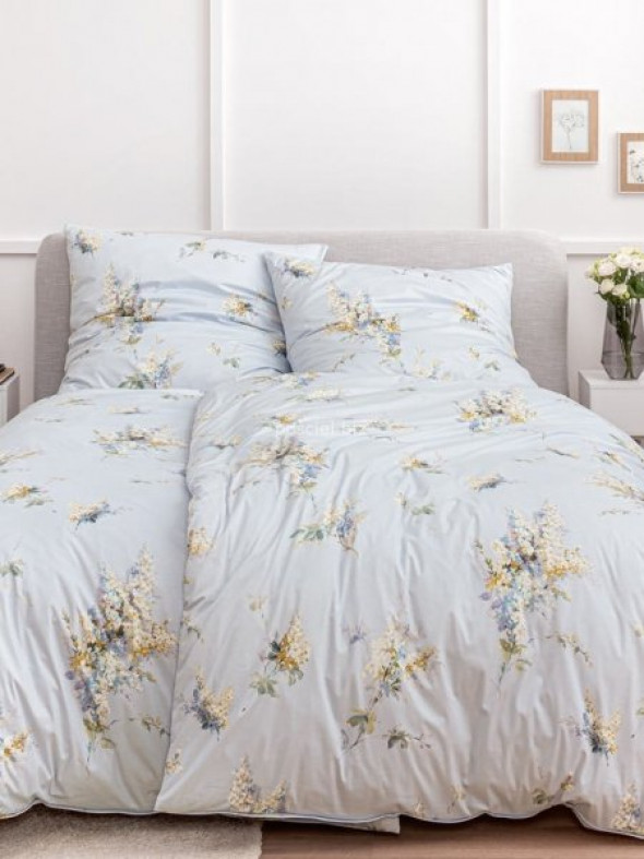 Estella pościel mako-jersey Lilac hellblau 6933 200x220