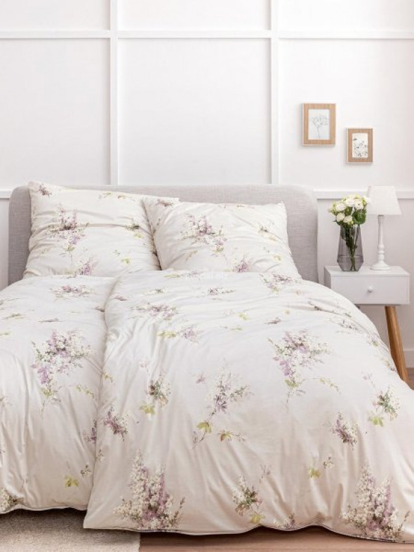 Estella pościel mako-jersey Lilac natur 6933 155x200