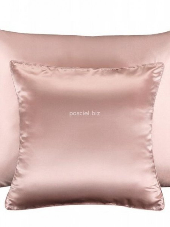 Malbery jedwabny zestaw pościeli pudrowy róż 200x220