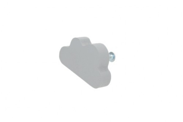 Gałka do mebli Chmurka drewniana szara