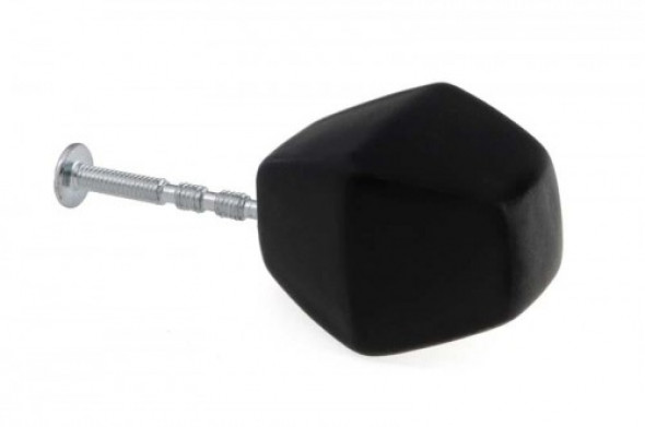 Gałka do mebli Diamentowy czarny matowy