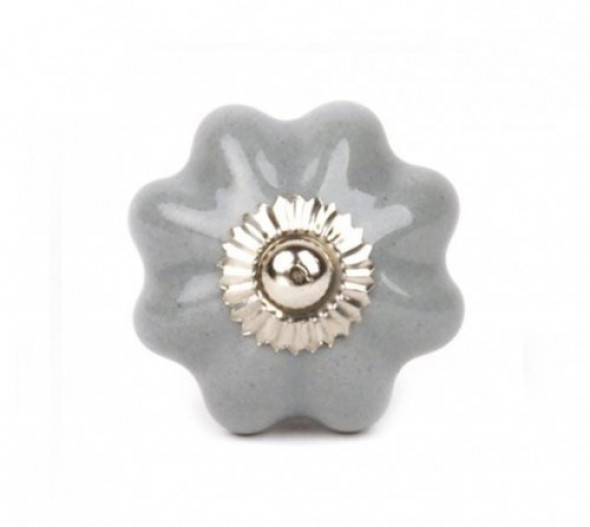 Gałka do mebli Foremka szara cieniowana duża