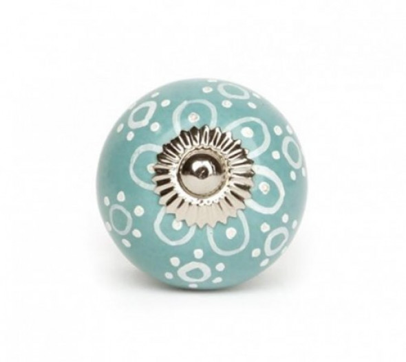 Gałka do mebli Kamyczek turkusowy