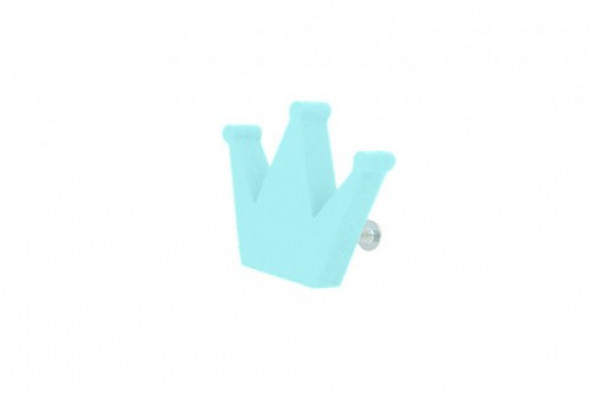 Gałka do mebli Korona drewniana turkusowa