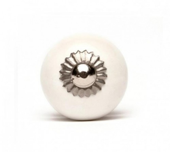 Gałka do mebli Kula biała duża