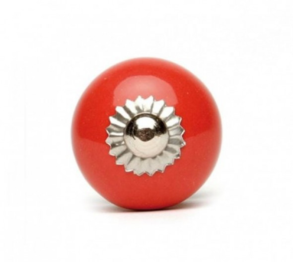 Gałka do mebli Kula czerwona mała
