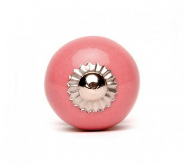 Gałka do mebli Kula różowa mała