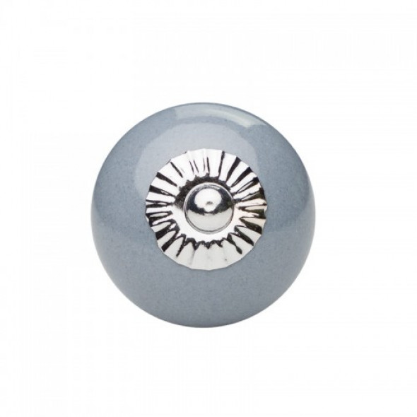Gałka do mebli Kula szara duża